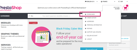Through your Addons customer account